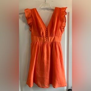 NWT‎ Colesta Orange Dress Ruffle Large